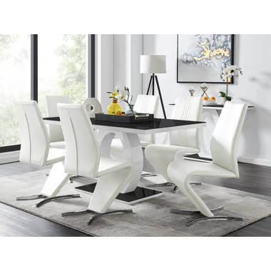 White gloss 6 seater dining online table